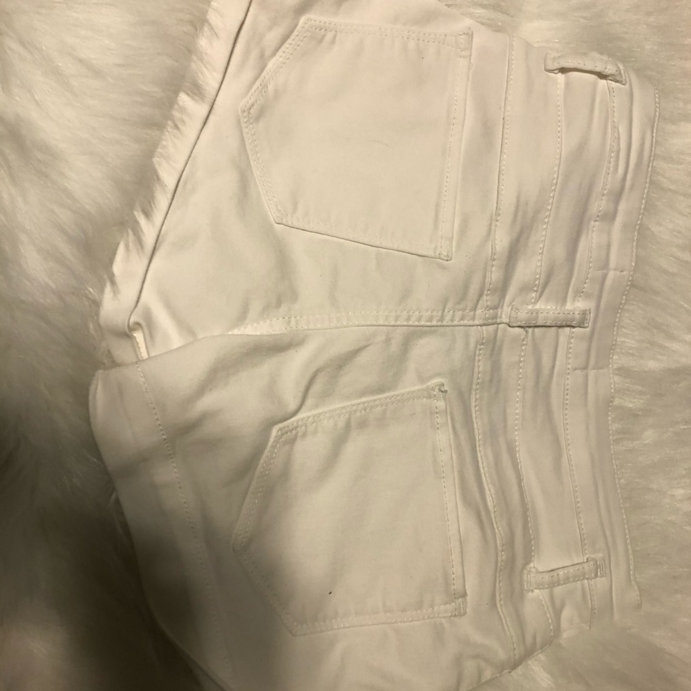 White jean shorts